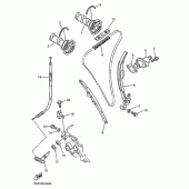 Схема узла: Распредвал и Цепь ГРМ Yamaha YZ400