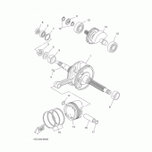 Схема вузла: Колінчастий вал та Поршень Yamaha YP400