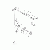 Схема вузла: Вал перемикання Yamaha WR400F