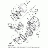 Схема узла: Air filter Yamaha WR250 WR250Z