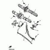 Схема узла: Распредвал и Цепь ГРМ Yamaha YZF750 YZF750