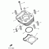Схема узла: Цилиндр Yamaha XT350 XT350