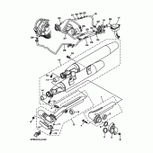 Схема вузла: Вихлопна система Yamaha XVS1100 Drag Star