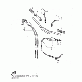 Схема вузла: Кермо та Тросики Yamaha TT600