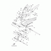 Схема вузла: Задній важіль та підвіска Yamaha XSR700/ MTM690