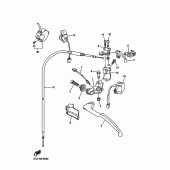 Схема вузла: Пульт управління рульовий та Важель Yamaha WR450F