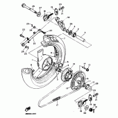 Схема узла: Заднее колесо Yamaha XJ600 Diversion (Naked)
