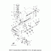 Схема вузла: Задній гальмівний циліндр Yamaha XV1600 Road Star Silverado