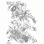 Схема вузла: Головка циліндра Yamaha XV535 Virago