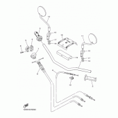 Схема вузла: Кермо та Тросики Yamaha WR450F