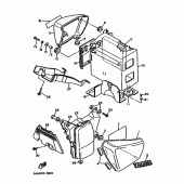 Схема вузла: Бічна кришка Yamaha XV750 Virago