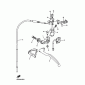 Схема узла: Пульт управления рулевой и Рычаг Yamaha YZ450F YZ450F