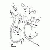 Схема вузла: Кермо та Тросики Yamaha XVS1100 Drag Star Classic