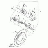 Схема вузла: Переднє гальмо Yamaha XVS650 Drag Star Classic
