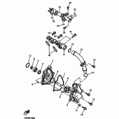 Схема узла: Водяной насос Yamaha YZF750 YZF750