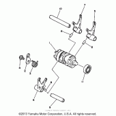 Схема вузла: Копірний вал та Вилки Yamaha WR500Z