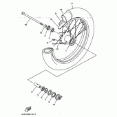 Схема узла: Переднее колесо Yamaha XVS650 Drag Star