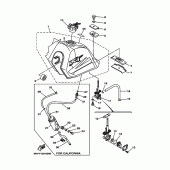 Схема вузла: Паливний бак Yamaha XT350 XT350