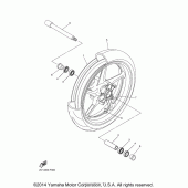 Схема узла: Переднее колесо Yamaha FZ1 FZ1