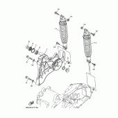 Схема узла: Задний рычаг и Подвеска Yamaha YP400 Grand Majesty