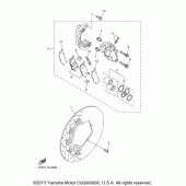 Схема вузла: Переднє гальмо Yamaha XVS1300 Stryker
