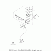Схема узла: Передний тормозной цилиндр Yamaha XVS650 V-Star Midnight Custom