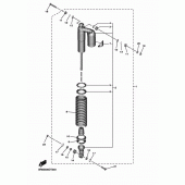 Схема вузла: Задня підвіска Yamaha YZ450F YZ450F