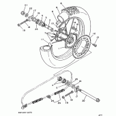 Схема узла: Заднее колесо Yamaha YZ125
