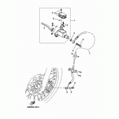 Схема узла: Передний тормозной цилиндр Yamaha WR125 WR125R