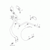 Схема вузла: Кермо та Тросики Yamaha XVS650 V-Star Classic