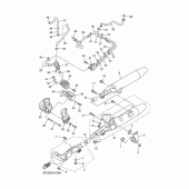 Схема вузла: Вихлопна система Yamaha XVS650 Drag Star Classic