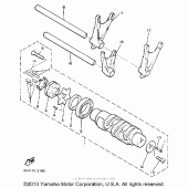 Схема узла: Копирный вал и Вилки Yamaha XVZ1300 Venture Royale