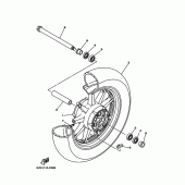Схема узла: Переднее колесо Yamaha XV1700 Road Star S