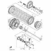 Схема узла: Сцепление Yamaha YZF750 YZF750