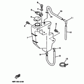Схема узла: Масляный бак Yamaha WR200R