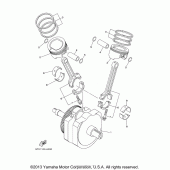 Схема вузла: Колінчастий вал та Поршень Yamaha XV1700 Road Star S