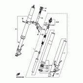 Схема вузла: Передняя вилка Yamaha YZF-R6/ YZF600 R6S