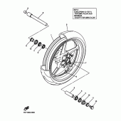 Схема вузла: Переднє колесо Yamaha YZF-R1 R1