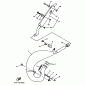 Схема узла: Выхлопная система Yamaha YZ125