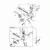Схема вузла: Передній гальмівний циліндр Yamaha WR450F