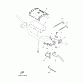 Схема узла: Пульт управления рулевой и Рычаг Yamaha YZ250 YZ250