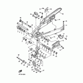 Схема узла: Задний рычаг и Подвеска Yamaha XT600 XT600