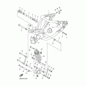 Схема узла: Задний рычаг и Подвеска Yamaha XVS1100 Drag Star Classic