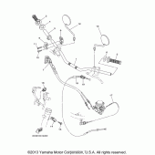Схема узла: Руль и Тросики Yamaha XT250 XT250