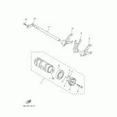Схема узла: Копирный вал и Вилки Yamaha XVS1100 Drag Star Classic