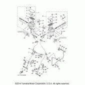 Схема вузла: Передній гальмівний циліндр Yamaha XV1900 Stratoliner Deluxe