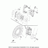 Схема вузла: Переднє гальмо Yamaha XT250 XT250