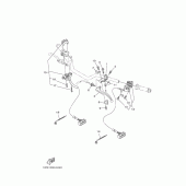 Схема вузла: Пульт управління рульовий та Важіль Yamaha MT07/ MTT690 MT-07