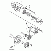 Схема вузла: Привід стартера Yamaha TDM850