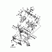 Схема узла: Радиатор и Патрубок системы охлаждения Yamaha TDM900